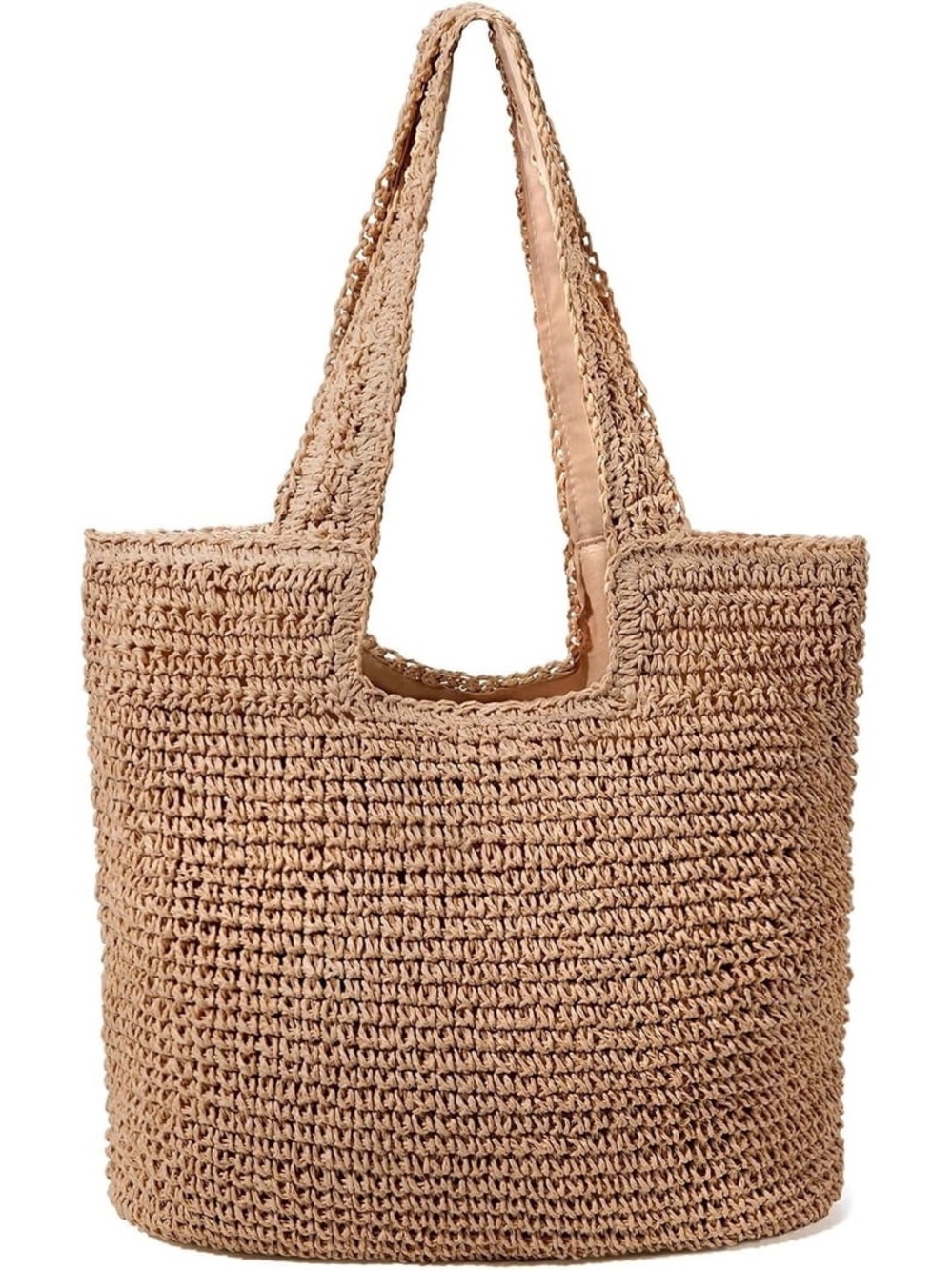 Packable Straw Beach Bag